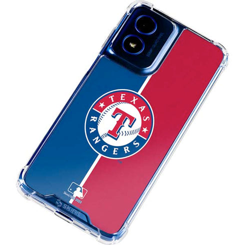 MLB Texas Rangers Split Moto G 5G (2024) Clear Case